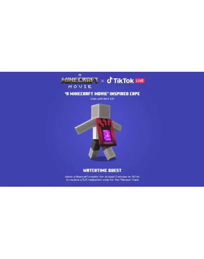 Minecraft TIKTOK Menace Cape JAVA &amp Bedrock