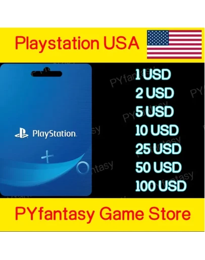 PlayStation PSN USD 1-2-3-4-5 US Gift Cards