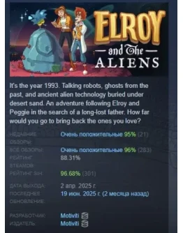 Elroy And The Aliens АВТОДОСТАВКА STEAM РОССИЯ