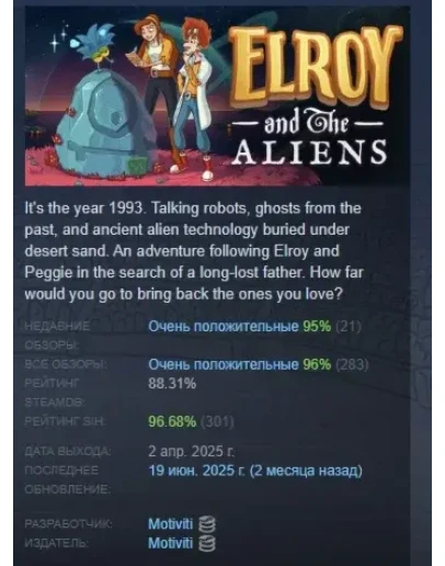 Elroy And The Aliens АВТОДОСТАВКА STEAM РОССИЯ