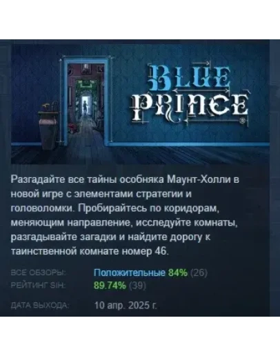 Blue Prince АВТОДОСТАВКА STEAM РОССИЯ