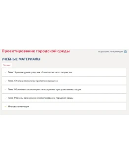 Проектирование городской среды.Итоговый тест Синергия