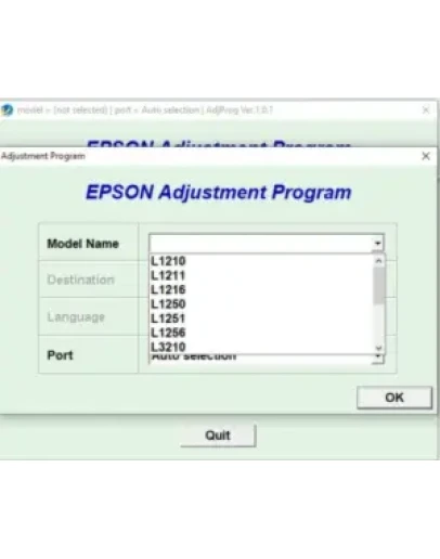 Epson Adjustment Program L1210 L3210 L3250 L3251 L5290