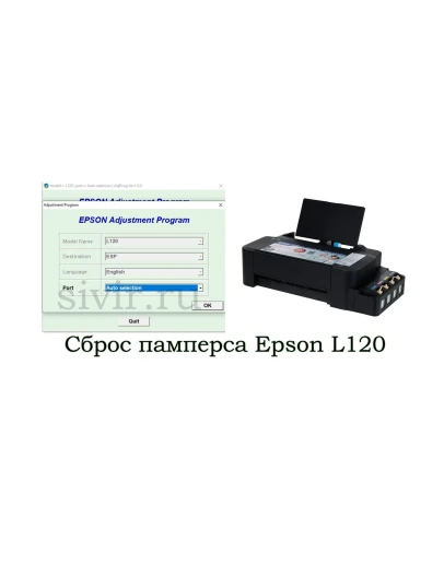 Сброс Epson L120 Adjustment Program