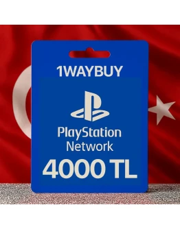 ТУРЦИЯ PlayStation Netwoк 4000 TRY Подарочная карта код