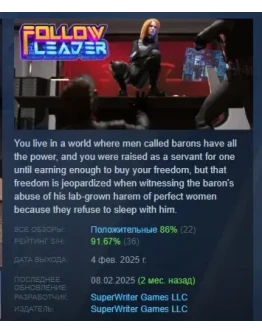 Follow the Leader АВТОДОСТАВКА STEAM РОССИЯ