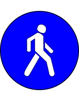 Дорожный знак человек белый,векторное изображение