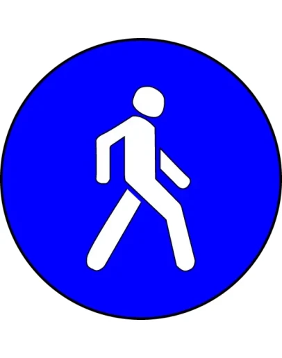 Дорожный знак человек белый,векторное изображение