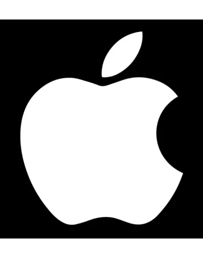 Логотип Apple (Яблоко) белый, векторное изображение