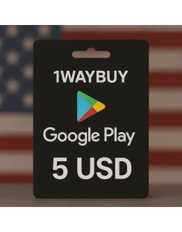 СШАГУГЛ ПЛЕЙ 5 USDПодарочная карта код оплаты