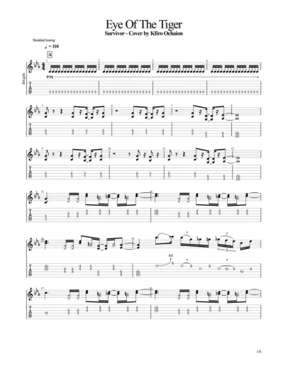 Табы Kfir Ochaion - Survivor - Eye Of The Tiger - Metal