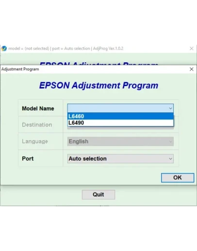 Epson L6460 L6490 Adjustment Program