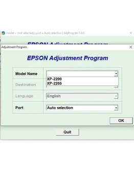 Сброс Epson XP2200 XP2205 Adjustment Program