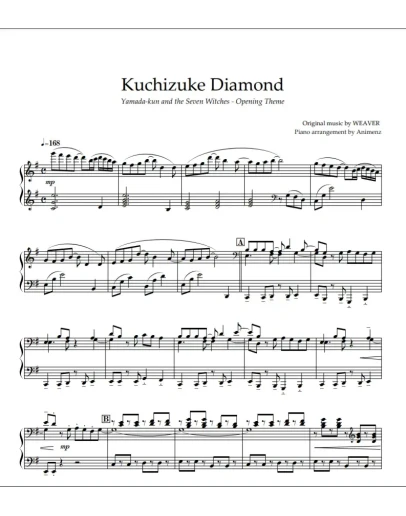 Ноты Animenz - Yamada-kun and the Seven Witches OP