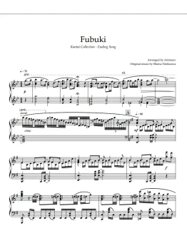Ноты Animenz - Fubuki - Kantai Collection ED