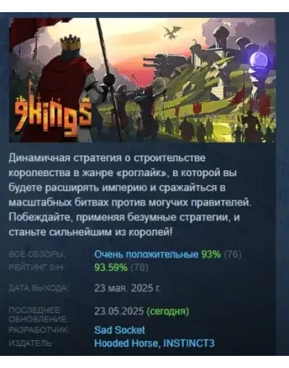 9 Kings АВТОДОСТАВКА STEAM РОССИЯ