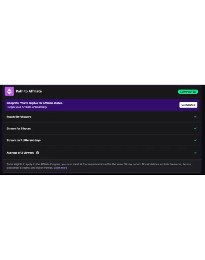 TWITCH AFFILIATE NO VERIFIED