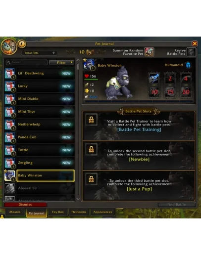 Малыш Винстон: World of Warcraft ключ Battle.net