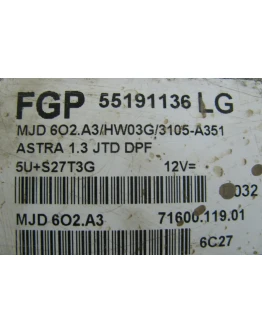 Opel Astra 1.3DTI DPF MJD602.A3 HW03G 3105-A351