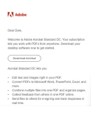 ADOBE ACROBAT STANDARD DC KEY 1/3 Months ROW