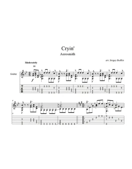 Cryin' (Aerosmith) ноты для гитары Cryin' (Aerosmith) ноты для гитары