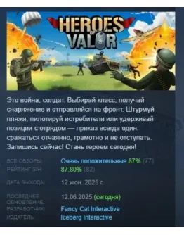 Heroes of Valor АВТОДОСТАВКА STEAM РОССИЯ