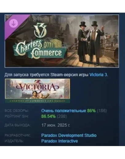 Victoria 3: Charters of Commerce DLC STEAM РОССИЯ