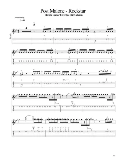 Табы Kfir Ochaion - Post Malone - Rockstar