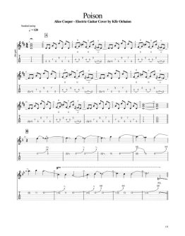 Табы Kfir Ochaion - Alice Cooper - Poison