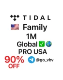 TIDAL Семейный HiFi Plus 1M Глобально PRO