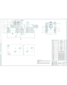 Чертеж кондуктор сверлильный для детали ось в компасе