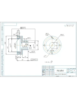 Чертеж и модель детали 