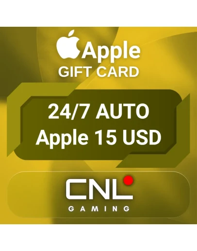 24/7 АВТО Apple 15 долларов США (подарочная карта)