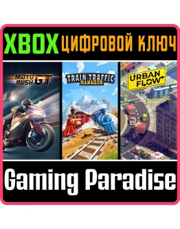 MOTO RUSH GT + URBAN FLOW + TRAIN TRAFFIC MANAGER XBOX