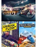 MOTO RUSH GT + URBAN FLOW + TRAIN TRAFFIC MANAGER XBOX