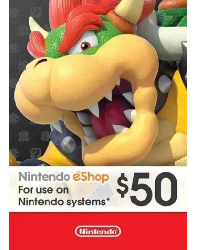 Nintendo eShopCard 50 CADКлюч картаНинтендоКанада