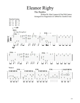 Табы Gareth Evans - Eleanor Rigby The Beatles