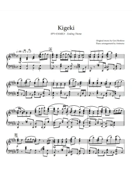 Ноты Animenz - Kigeki (Comedy) SPYFAMILY ED