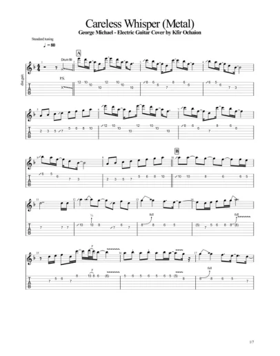 Табы Kfir Ochaion - George Michael - Careless Whisper