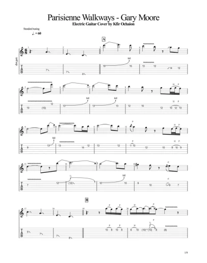 Табы Kfir Ochaion - Gary Moore - Parisienne Walkways Табы Kfir Ochaion - Gary Moore - Parisienne Walkways