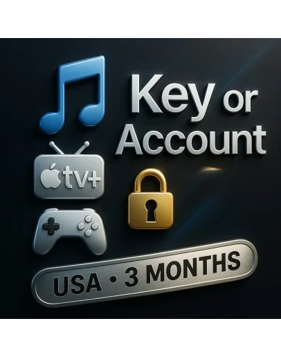 Apple Music /TV+/Arcade США Ключ или Аккаунт 3меc