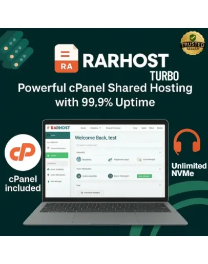 RARHost Пожизненный хостинг cPanel Безлимитный NVMe