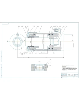 Чертеж гидроцилиндра D160 бульдозерного узла ДЭТ-400