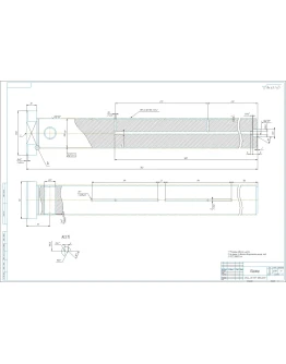 Чертеж детали палец экскаватора в программе компас
