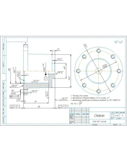 Чертеж и 3D модель детали стакан в программе компас