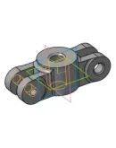 Модель (3D) детали траверса в программе компас