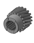 3D-модель детали шестерня косозубая в компасе