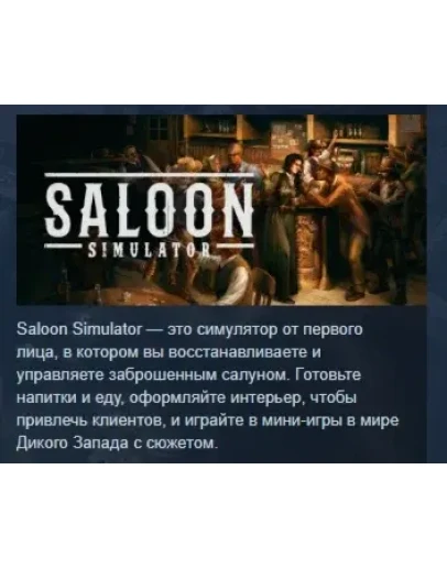 Saloon Simulator АВТОДОСТАВКА STEAM РОССИЯ