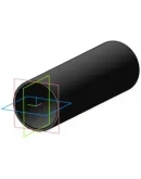 Чертеж и 3д-модель детали стакан в программе компас