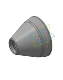 Чертеж и 3д модель детали обтекатель в программе компас